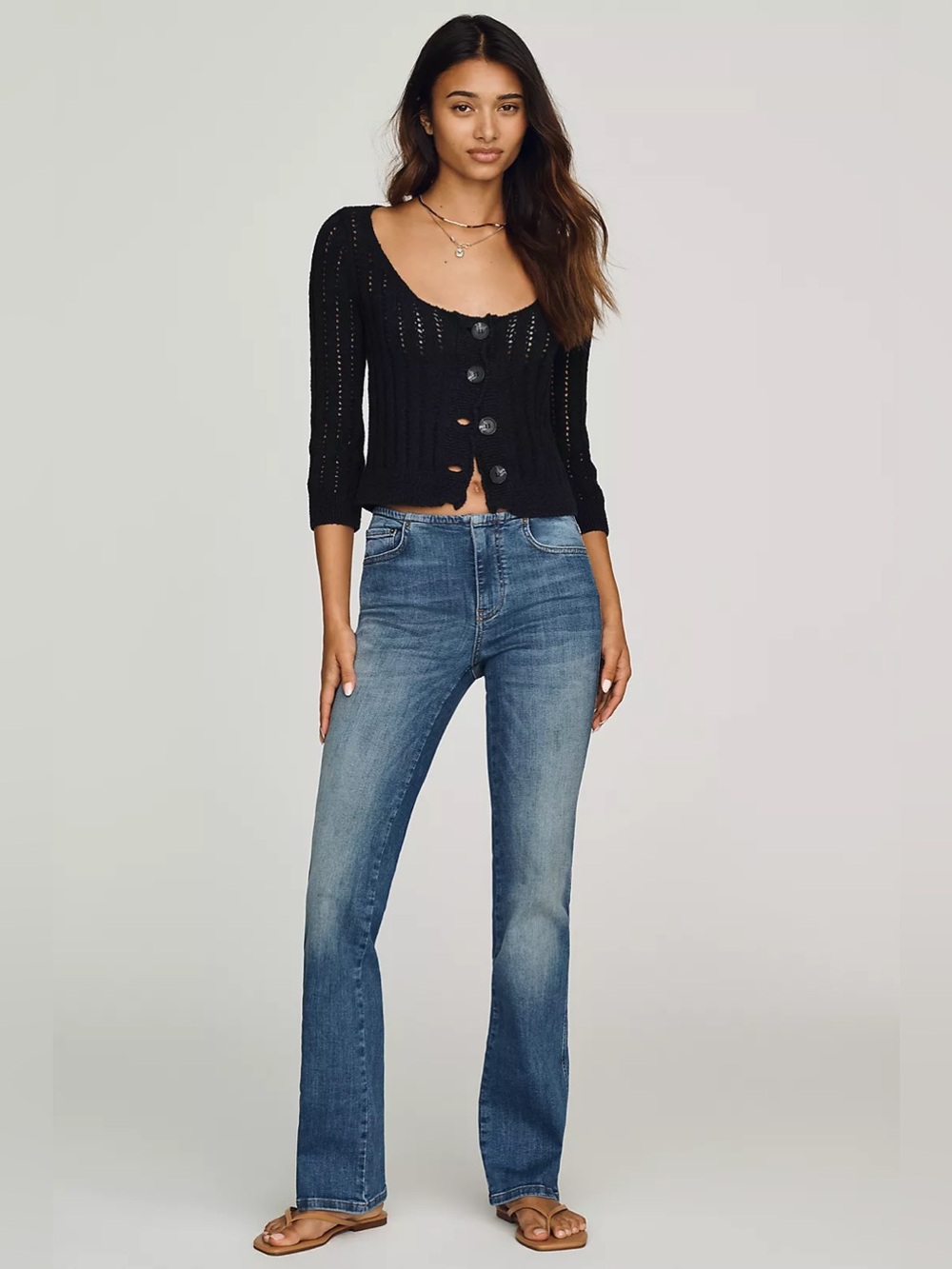 Anthropologie Pilcro Low Rise Flare Jeans Medium Denim Size 27